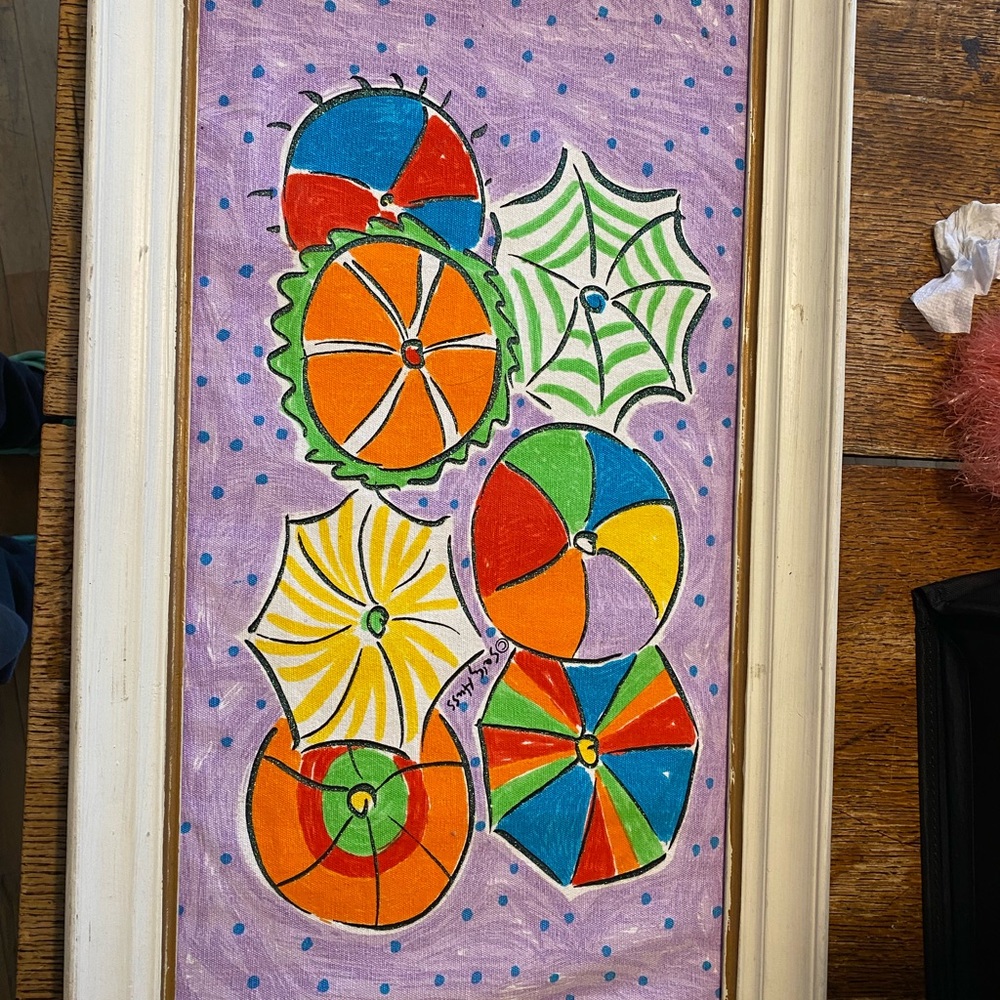 Colorful Abstract Art Painting by Sally Huss